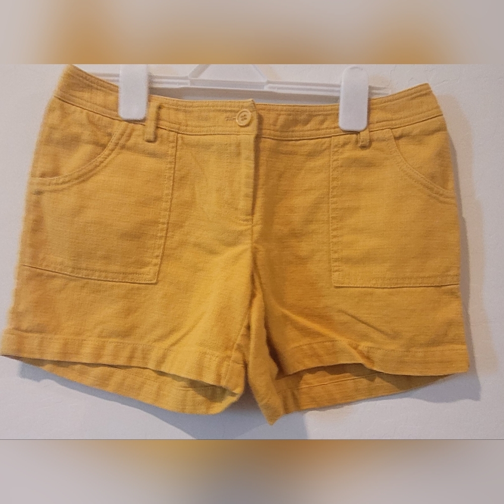 - The Limited High Waist Yellow Shorts Vibrant Cotton Blend